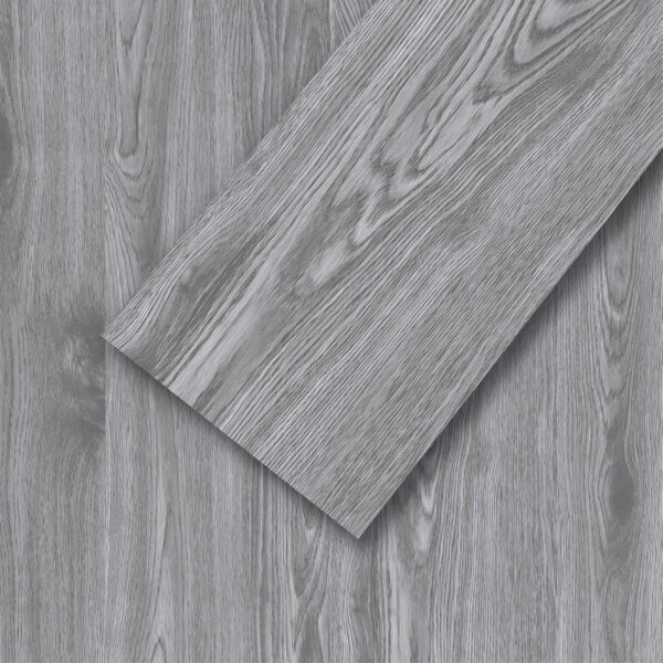 Mysflosy Peel & Stick Vinyl Floor Tiles, 6x36in, 36pk, 54 Sq.Ft, Waterproof, Light Grey