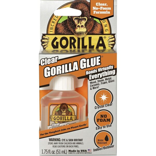 Gorilla Clear Glue, 1.75 oz Bottle, Clear