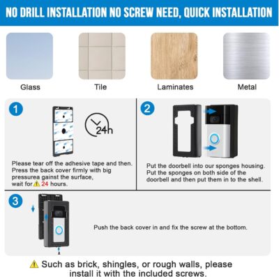 Adhesive Video Doorbell Mount for Easy Installation - Image 6