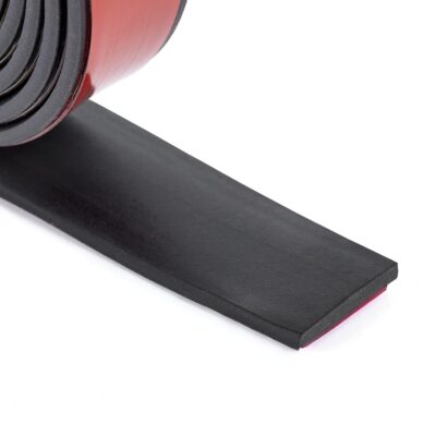 Neoprene Rubber Strips with Adhesive Backing - 1" x 1/8" x 10'