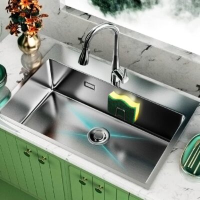 Adhesive Stainless Steel Sponge Holder for Kitchen Sink - Image 3