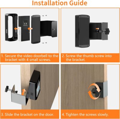 Anti-Theft Video Doorbell Mount, No-Drill Bracket for Ring Doorbells - Image 6