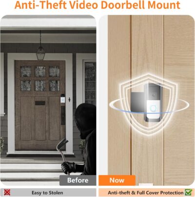 Anti-Theft Video Doorbell Mount, No-Drill Bracket for Ring Doorbells - Image 4