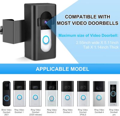 Anti-Theft Doorbell Mount for Ring/Blink Wireless Video Doorbell - Image 7