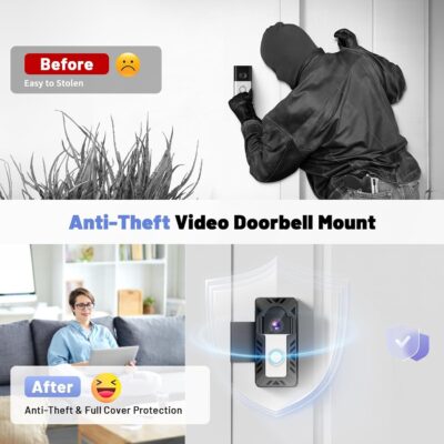 No-Drill Anti-Theft Video Doorbell Mount for Home/Apartment - Image 6