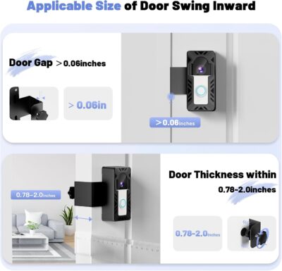 No-Drill Anti-Theft Video Doorbell Mount for Home/Apartment - Image 3