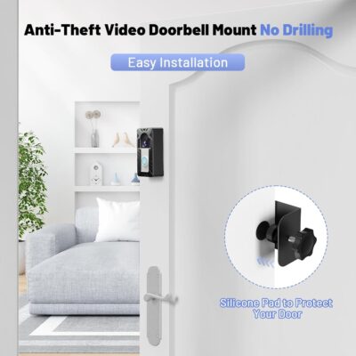 No-Drill Anti-Theft Video Doorbell Mount for Home/Apartment - Image 2