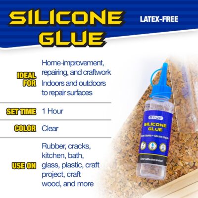 BAZIC Silicone Glue: Waterproof, Crack Resistant, 3.38 Oz. - Image 4