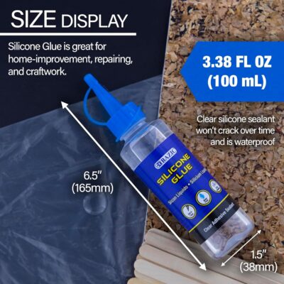 BAZIC Silicone Glue: Waterproof, Crack Resistant, 3.38 Oz. - Image 2