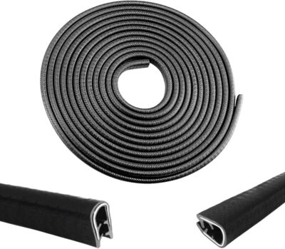 Black 33ft Car Door Edge Guards - Universal Fit Rubber Protector