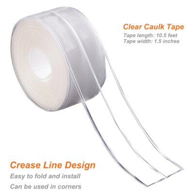 Clear Caulk Tape for Kitchen & Bathroom Waterproof Sealant - Image 2