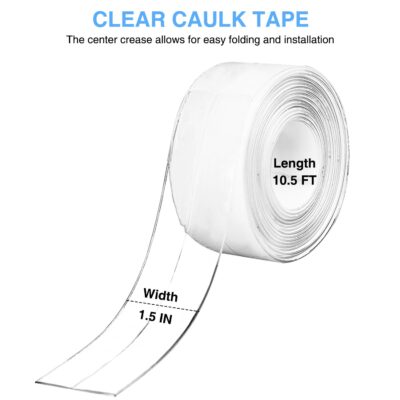 Clear Waterproof Caulk Tape for Kitchen, Bathroom (1.5" x10.5Ft) - Image 2