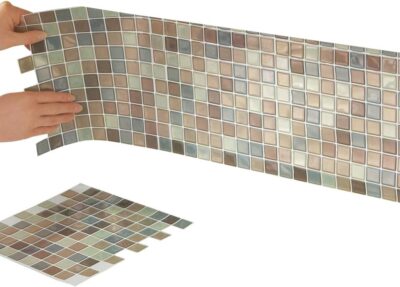 Collections Etc 6-Piece Brown Multi Backsplash Tiles