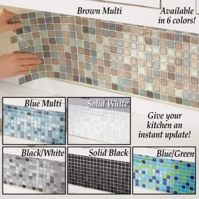 Collections Etc 6-Piece Brown Multi Backsplash Tiles - Image 5