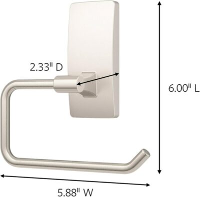 Satin Nickel Toilet Paper Holder with Water & Rust Resistance - Image 4