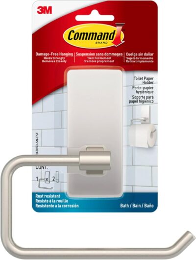 Satin Nickel Toilet Paper Holder with Water & Rust Resistance