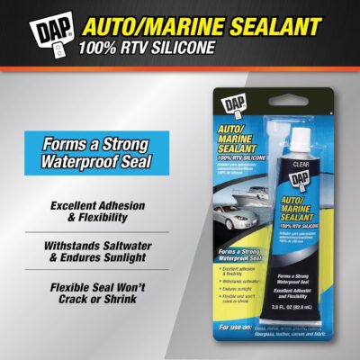 Dap 00694 2.8oz Silicone Rubber Sealant, Clear - Image 2