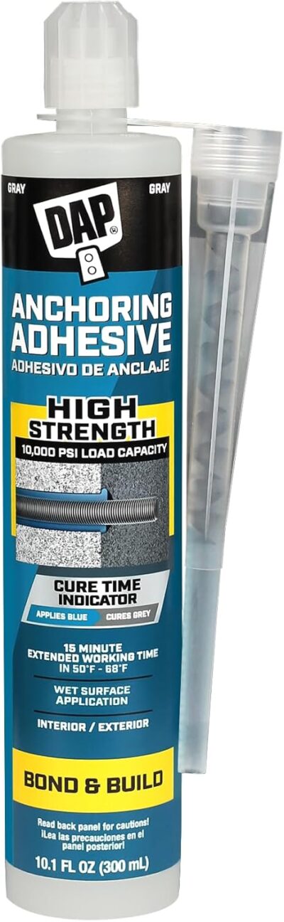 DAP High Strength Anchoring Adhesive, 10.1 oz, Gray