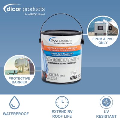 Dicor EPDM Roof Coating - White, 1 Gallon - Image 4