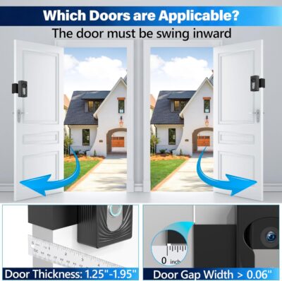 Wireless Video Doorbell Mount for Ring/Blink/Eufy, No Drill, Black - Image 4