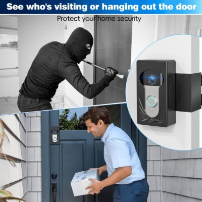 Wireless Video Doorbell Mount for Ring/Blink/Eufy, No Drill, Black - Image 7