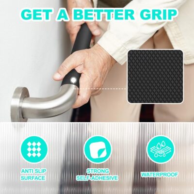 Customizable Waterproof Non-Slip Grip Tape (Black, 4 PCS) - Image 2