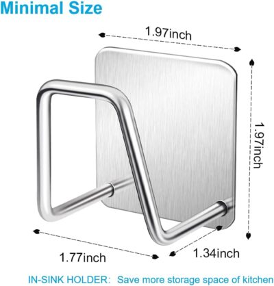 ESINAM 2Pcs Sponge Holders: Strong Adhesive, Rustproof SUS304 Steel - Image 5