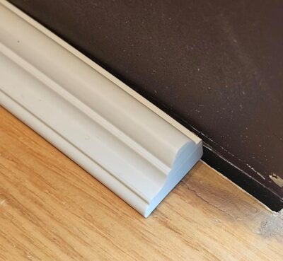 Flexible Peel and Stick White Wall Molding Trim - 0.6in x 10ft - Image 5