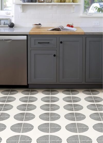 Peel & Stick Vinyl Floor Tiles with Luminary Design - Image 3