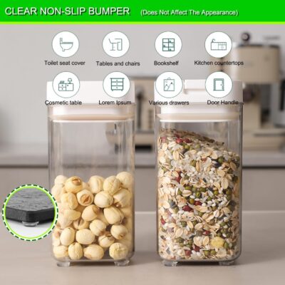 96Pcs Clear Rubber Cabinet Bumpers for Noise Reduction - Image 4