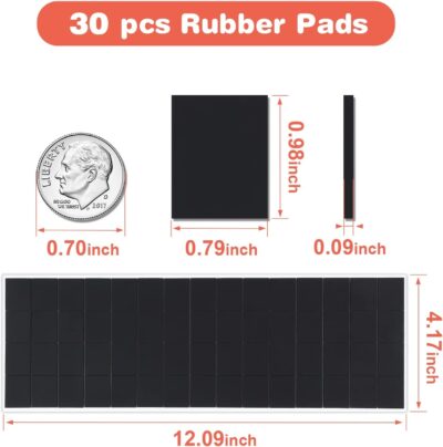 Silicone Rubber Pads with 3M Adhesive (30 Pack) - Image 3