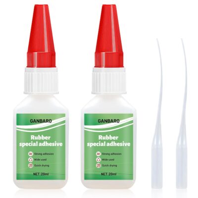 Ganbaro 20 ml x 2 Rubber Glue Adhesive: Fast-Bonding for Rubber