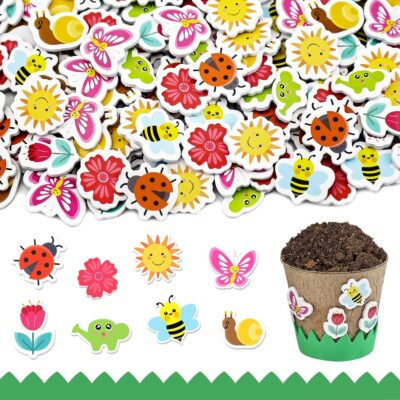 Kids Garden Pot Craft Kit with 190 Foam Stickers