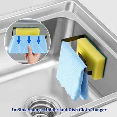 GAViA Sink Caddy: Adhesive Sponge Holder, 304 Stainless Steel - Image 2