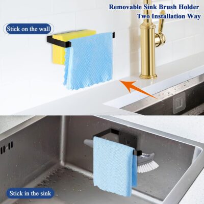 GAViA Sink Caddy: Adhesive Sponge Holder, 304 Stainless Steel - Image 6