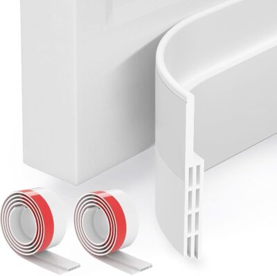 GroTheory 2 Pack Door Draft Stopper, White, 2"x39"