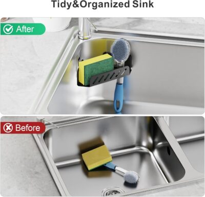 GSlife Adhesive Sink Caddy for Square Sink Corner - Image 9