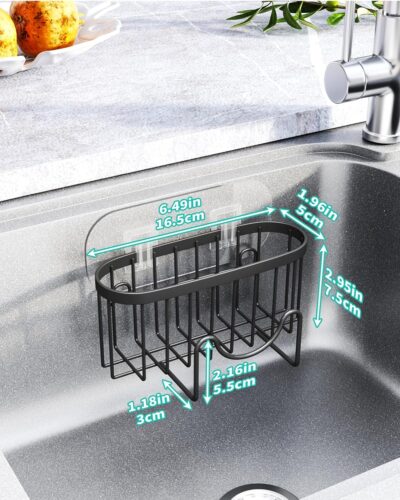 HapiRm Stainless Steel Sink Caddy - Black - Image 5