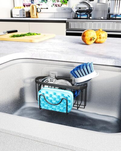 HapiRm Stainless Steel Sink Caddy - Black - Image 7