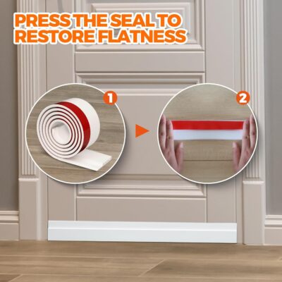 Holikme White Door Draft Stopper with Strong Adhesive - Image 8