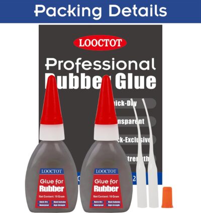 Instant Black Rubber Glue for Various Rubber Materials (20g) - Image 2