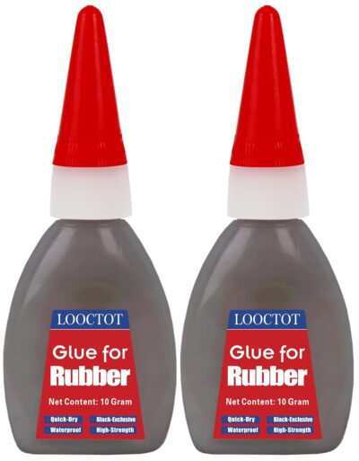 Instant Black Rubber Glue for Various Rubber Materials (20g)