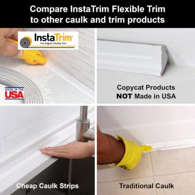 InstaTrim White Self-Adhesive Caulk Trim, 1/2 Inch by 10 Feet - Image 7