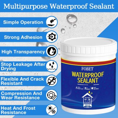 32oz Clear Waterproof Sealant for Indoor & Outdoor Use - Image 3