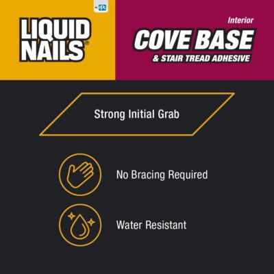 LIQUID NAILS CB-10 Adhesive (10-Ounce) for Cove Base & Stair Tread - Image 2