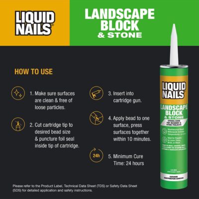 LN-905 Landscape Block Adhesive, Low VOC, 10 oz - Image 3