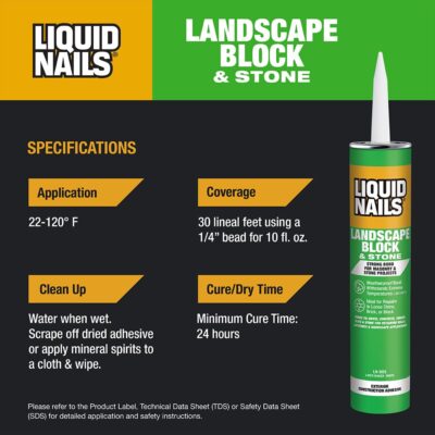 LN-905 Landscape Block Adhesive, Low VOC, 10 oz - Image 4