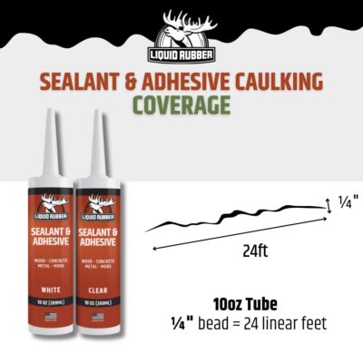 White Liquid Rubber Caulk - 2 Pack - Image 6