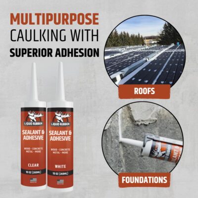 White Liquid Rubber Caulk - 2 Pack - Image 2