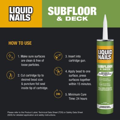 LN902 Subfloor & Deck Adhesive, Low VOC, 28 oz - Image 3